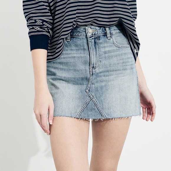denim skirt hollister